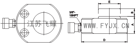 超薄型液壓千斤頂結構圖