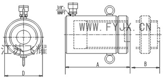 機械式螺母鎖定千斤頂結構圖