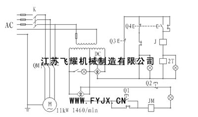 FY-GYJ-500型鋼絲繩壓套機電器原理圖